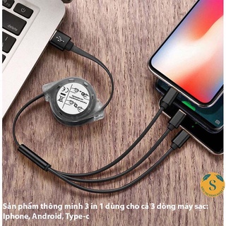 Cáp Sạc 3 Đầu đa năng 3in1