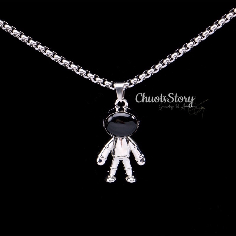 Vòng cổ titan không gỉ hình phi hành gia, dây chuyền nam nữ unisex cá tính- VCT0010 - ChuotsStory