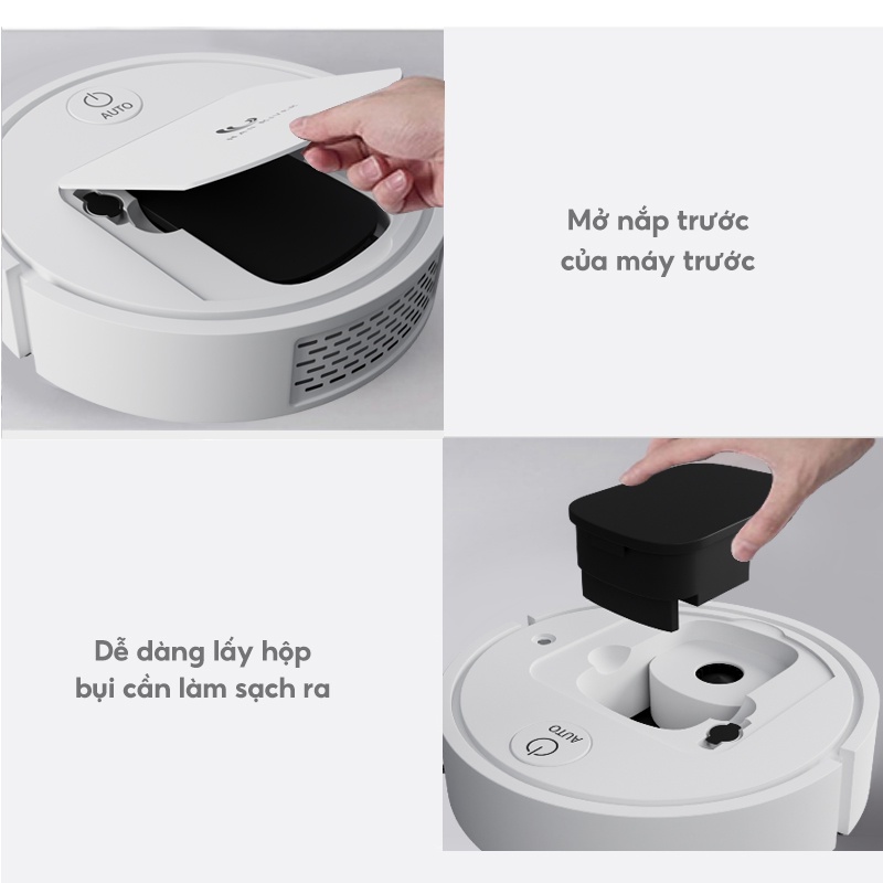 Robot hút bụi lau nhà thông minh HAN RIVER - Hàng chính hãng