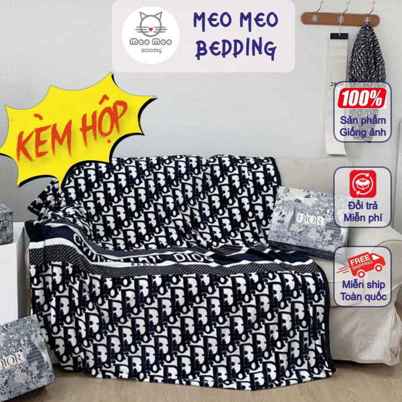 Chăn Thương Hiệu Lông Tuyết Dior Nhập Khẩu Cao Cấp Kích Thước 1m5*2m