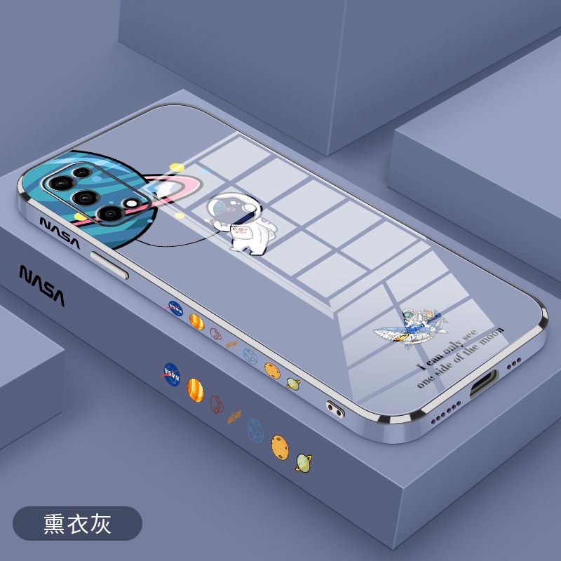 Ốp Điện Thoại Mềm Mạ Điện Hình Cá Mập/Phi Hành Gia Cho realme5 5i 5S C3 6i realme 7 8 5G GT realmeV15