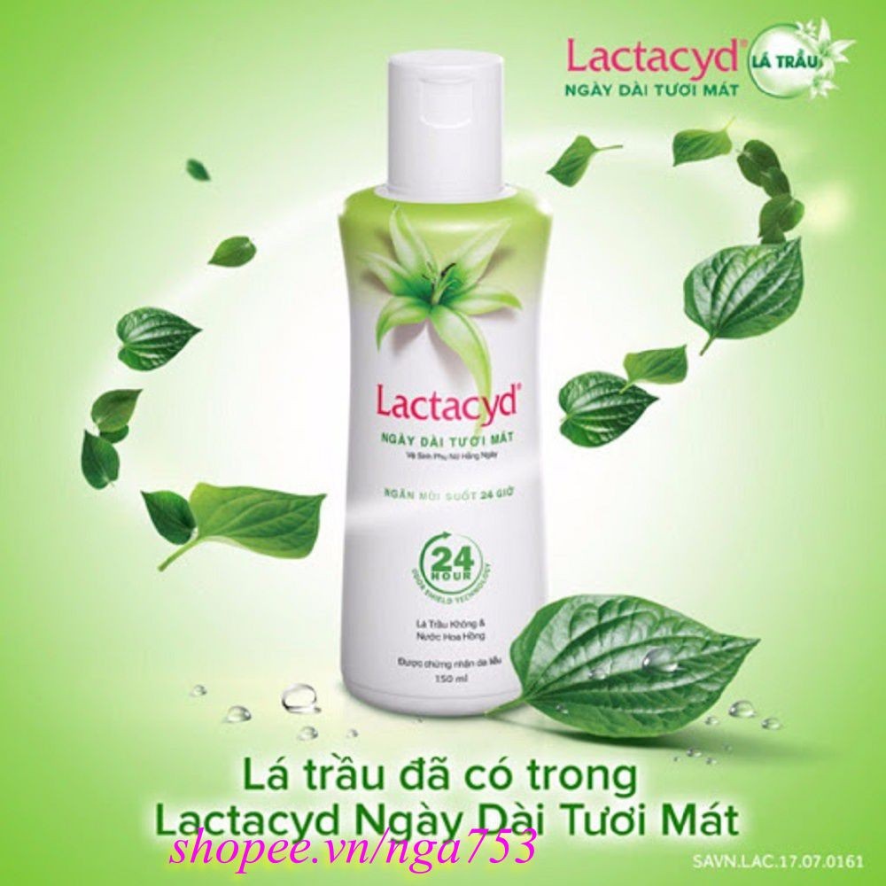 Combo 2 chai Dung dịch vệ sinh phụ nữ Lactacyd Odor Fresh Ngăn mùi 24h (Xanh) 150mlX2