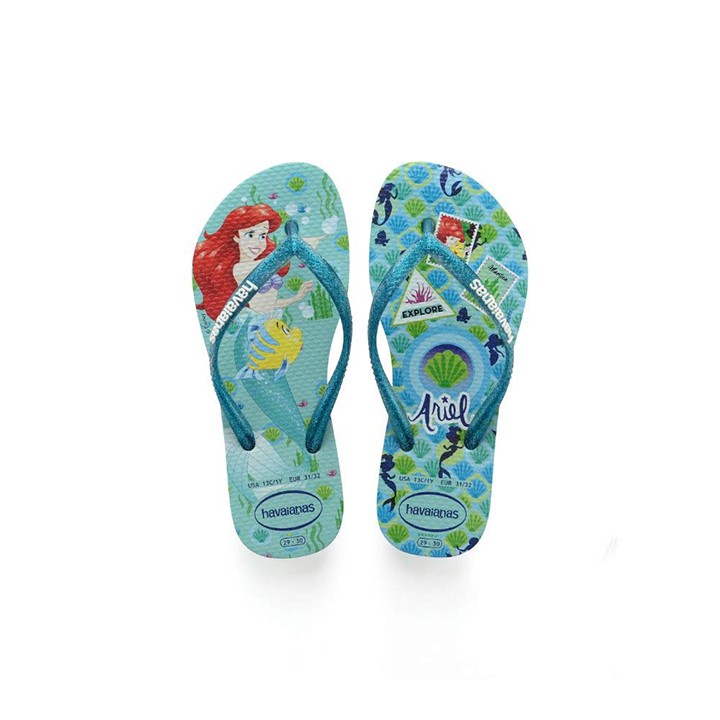 Dép Havaianas Kid Slim Princess Flip Flops Ice Blue