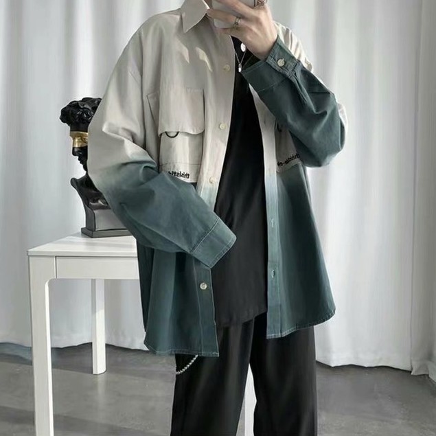 Áo Sơ Mi Dài Tay Với 2 Màu Cá Tính Theo Phong Cách Hàn Quốc / Size M-2XL | BigBuy360 - bigbuy360.vn