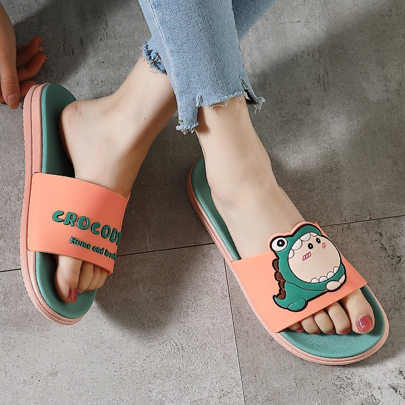 Dép Quai Ngang Cá Sấu CROCODILE Unisex Cao Su Siêu Mềm Mã DP19