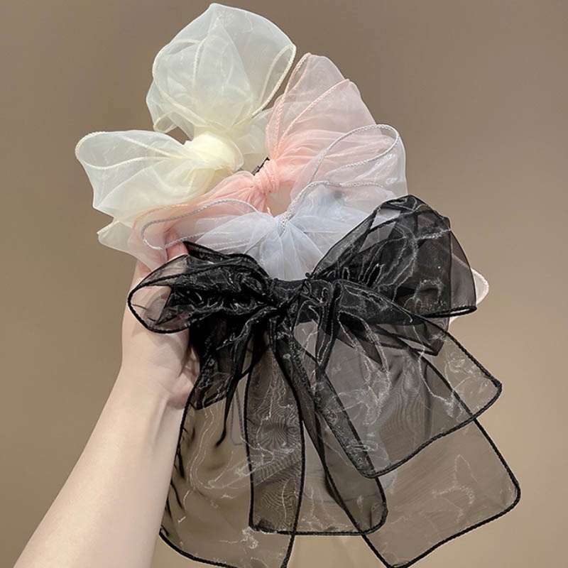 Kẹp Tóc Hình Nơ Phối Ren Thời Trang Cho Nữ