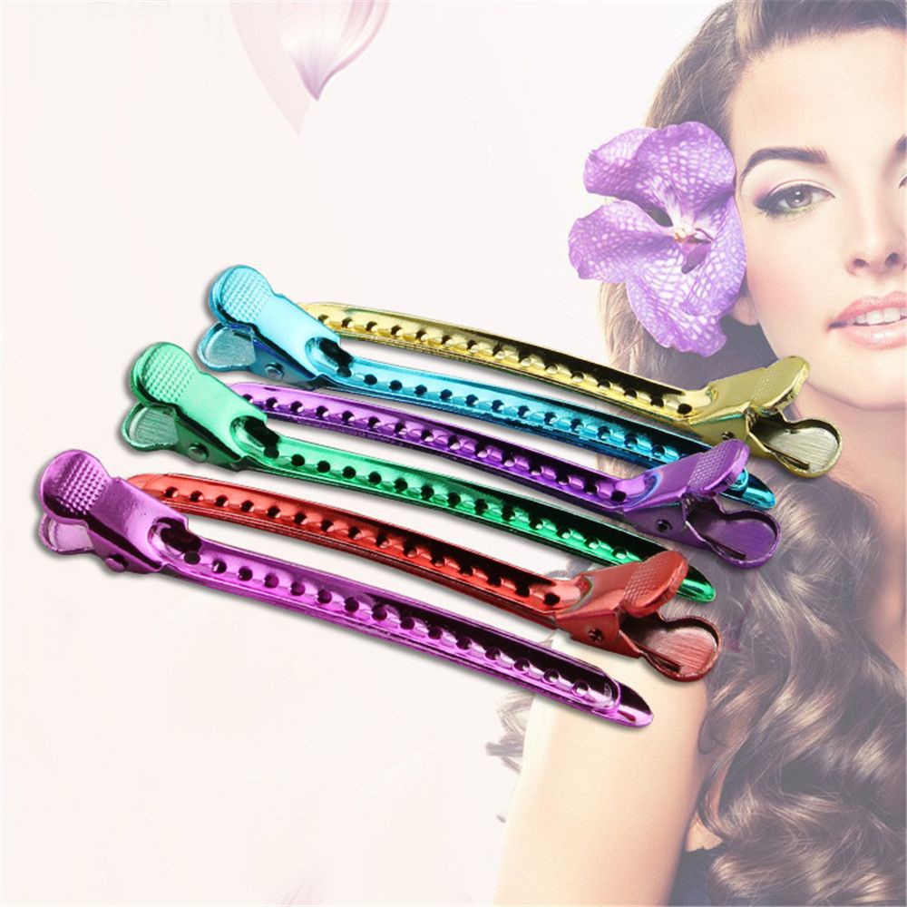 📞TOP💻 6/12 Pcs New Metal Hairpins Beauty Salon Clamps Hair Clips Women Styling Tools Hairdressing Hot Sale Duck Mouth/Multicolor