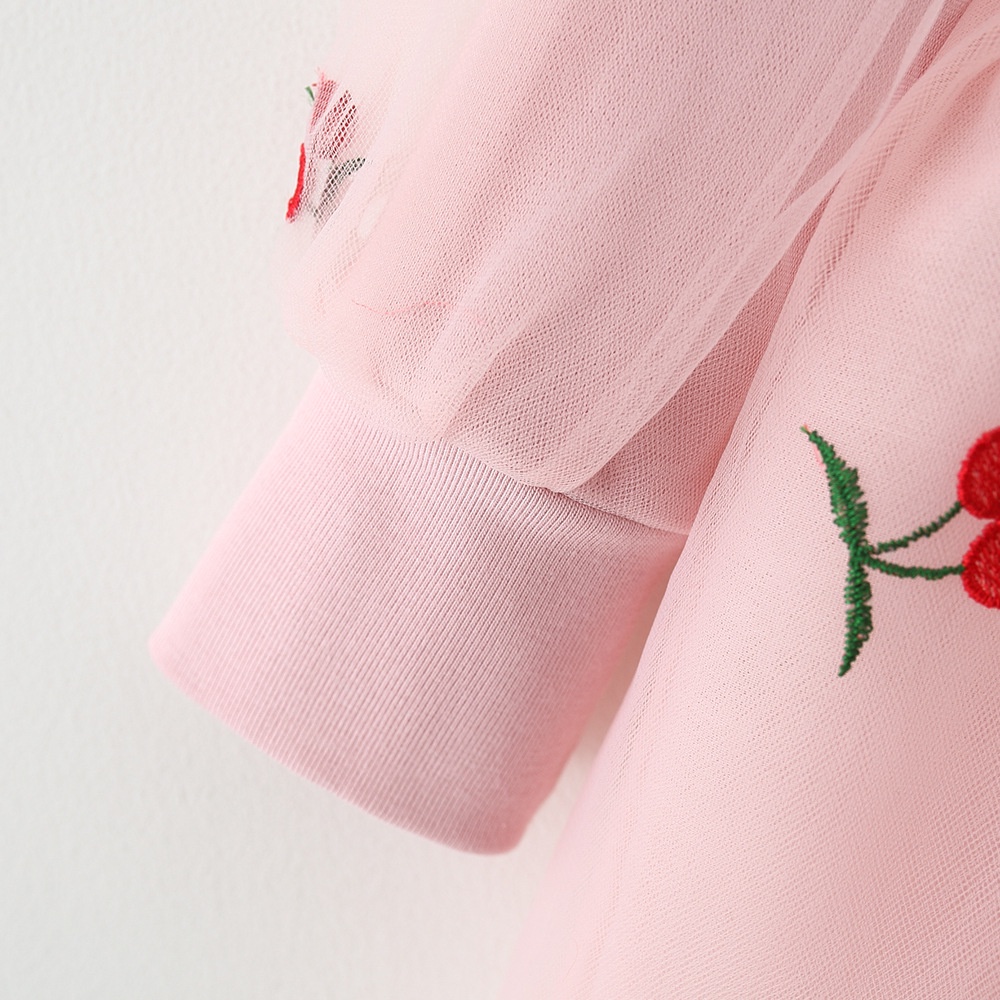Đầm Công Chúa Chất Liệu Cotton Mềm Mại Tay Dài Thêu Họa Tiết Dễ Thương Thoải Mái Cho Bé Gái