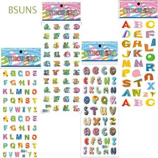 BSUNS 10 Pcs/lot Colorful Cute Children Creative Sign 3D Letters Sticker