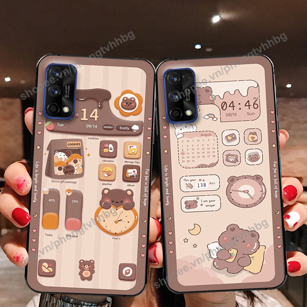 Ốp lưng Realme 7 / Realme 7 Pro gấu,thỏ trắng , đồng hồ dễ thương cute cực đẹp