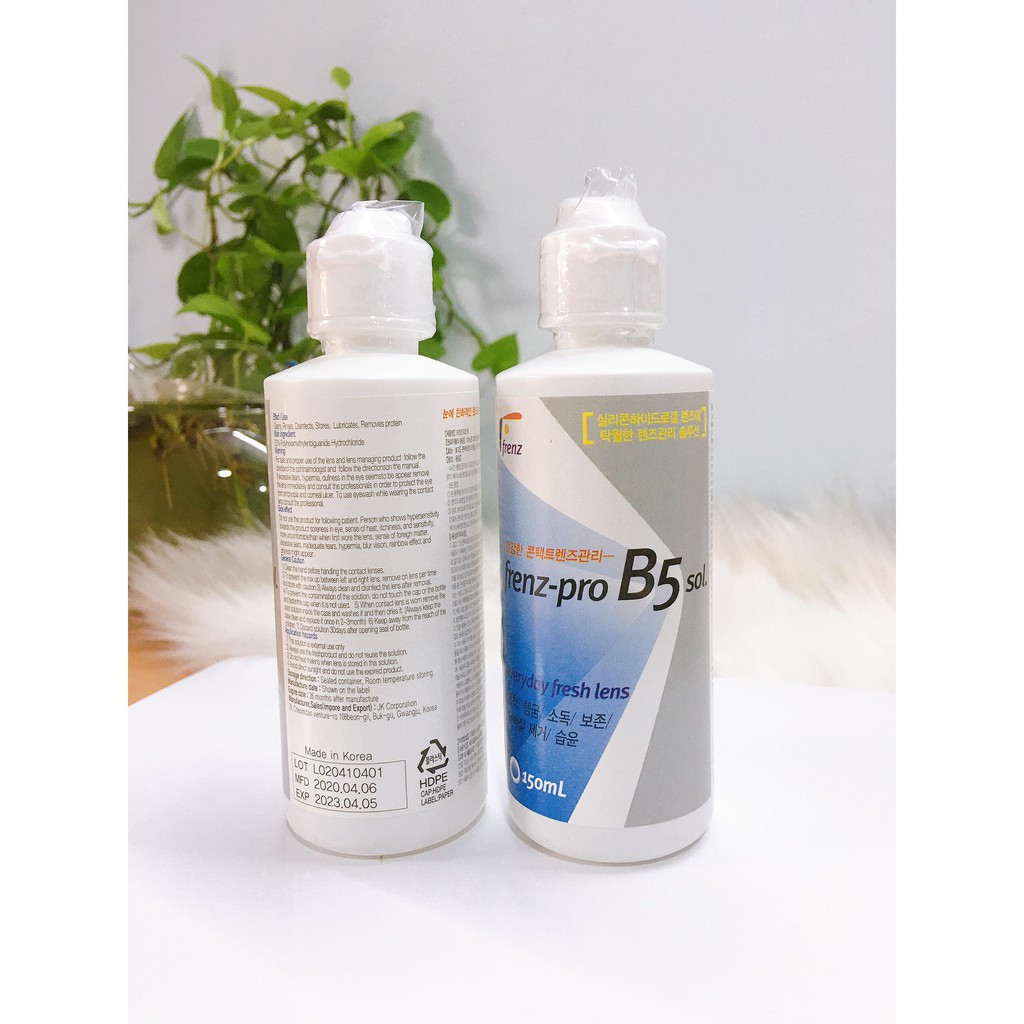 Nước ngâm lens Frenz Pro B5 150ml - Dung dịch ngâm rửa kính áp tròng 150ml Hàn Quốc.