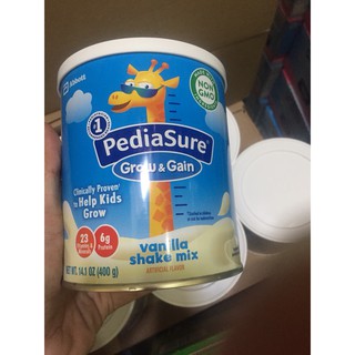 (Mẫu Mới) Sữa Bột Pediasure Non Gmo Grow And Gain Hương Vani/Dâu 400g Của Mỹ