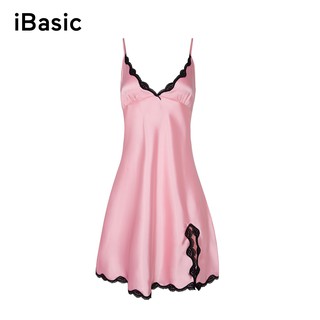 Đầm Ngủ Satin Xẻ Đùi Satin iBasic SW010