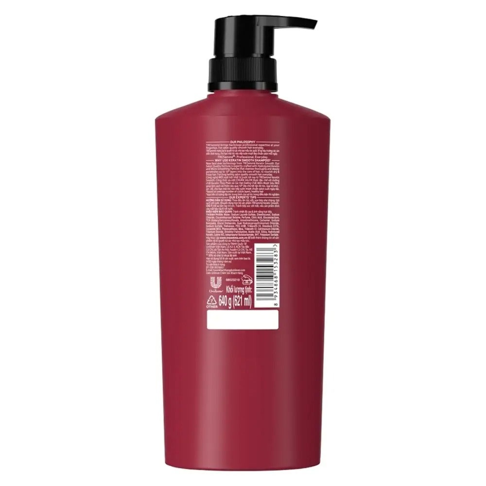 Dầu Gội Tresemmé Keratin Smooth Tinh Dầu Argan &amp; Keratin Vào Nếp Suôn Mượt 640g