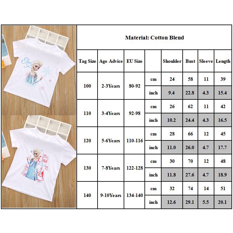 Áo Thun Cotton Tay Ngắn Cổ Tròn In Hình Elsa Dễ Thương Thời Trang Mùa Hè Cho Nữ