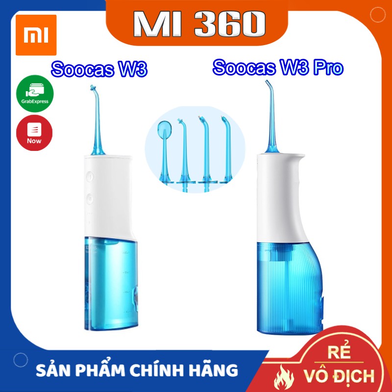 Tăm Nước Vệ Sinh Răng Miệng Xiaomi Soocas W3/ W3 Pro✅ 4 Vòi Thay Thế Tiện Dụng✅ Hàng Chính Hãng