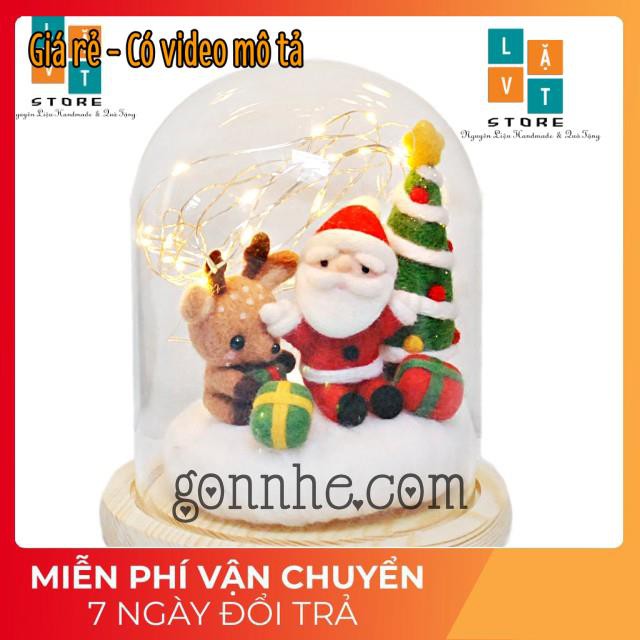 [Có hướng dẫn] Bộ len chọc Giáng Sinh 3 món - Tự tay chọc len làm quà giáng sinh, Christmas gift, handmade, diys