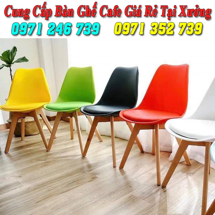 Ghế Eames nệm chân gỗ nhập khẩu giá rẻ