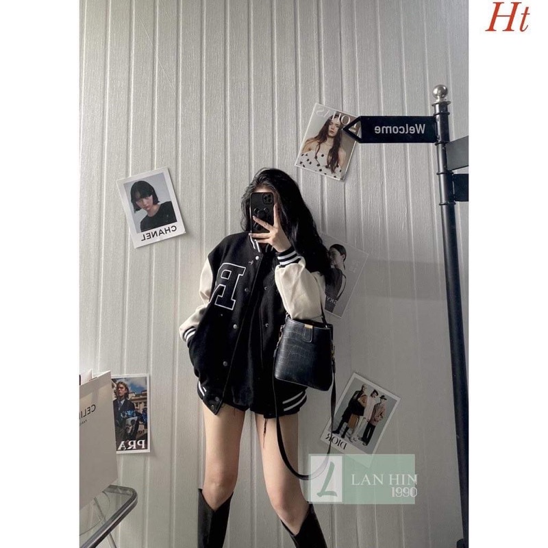 Áo bomber phối chữ R to H2A868
