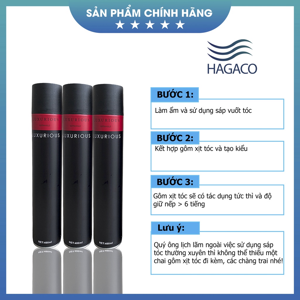 Gôm Xịt Tóc nam,nữ tạo kiểu tóc Luxurious Chính Hãng MN23