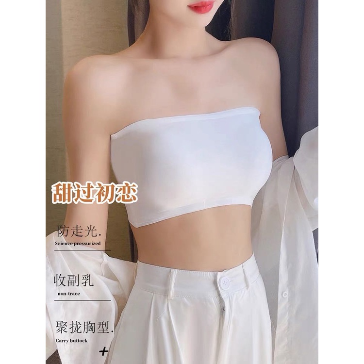 M62.  Áo bra không dây áo ngực không gọng mút mỏng dáng quây ngang cài sau siêu hot