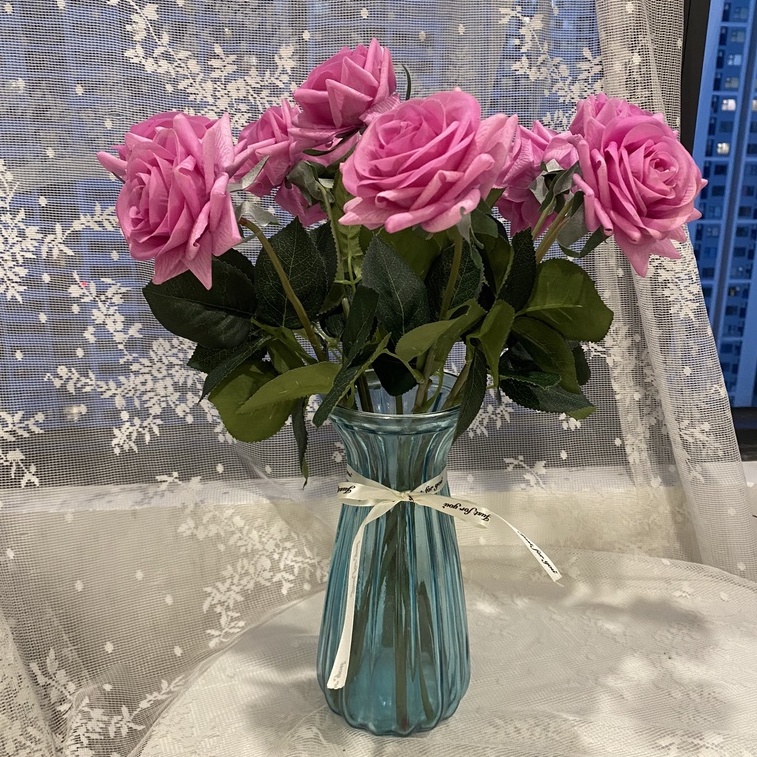 Combo lọa hoa hồng sáp mô phỏng giống thật đến 99%, nở mãi không tàn