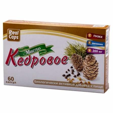 Tinh Dầu Thông Đỏ Real Caps Cedar Oil 60 Viên Của Nga