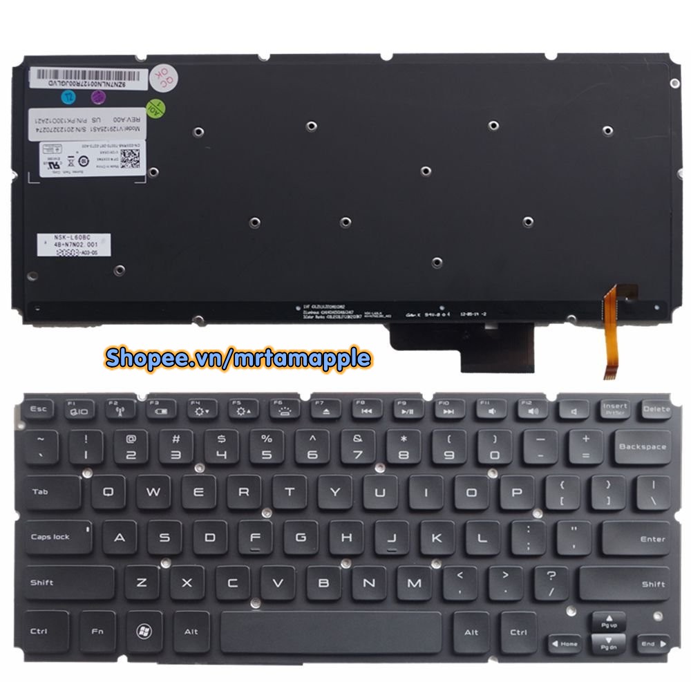 (KEYBOARD) BÀN PHÍM LAPTOP DELL L421X L521X dùng cho XPS 14-L421x, XPS 15-L521x