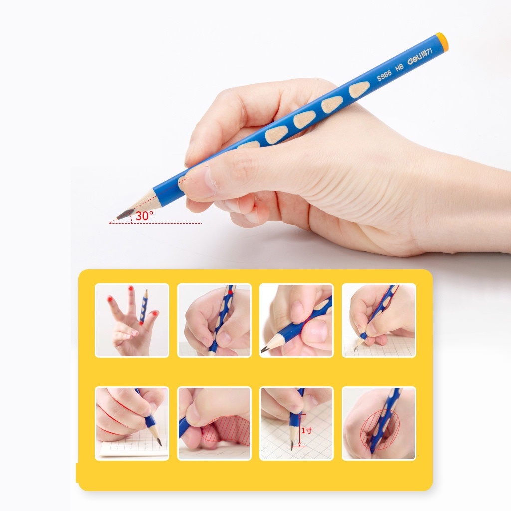 Bút Chì Gỗ 2B HB Không Độc Hại Điều Chỉnh Tư Thế Cho Học Sinh