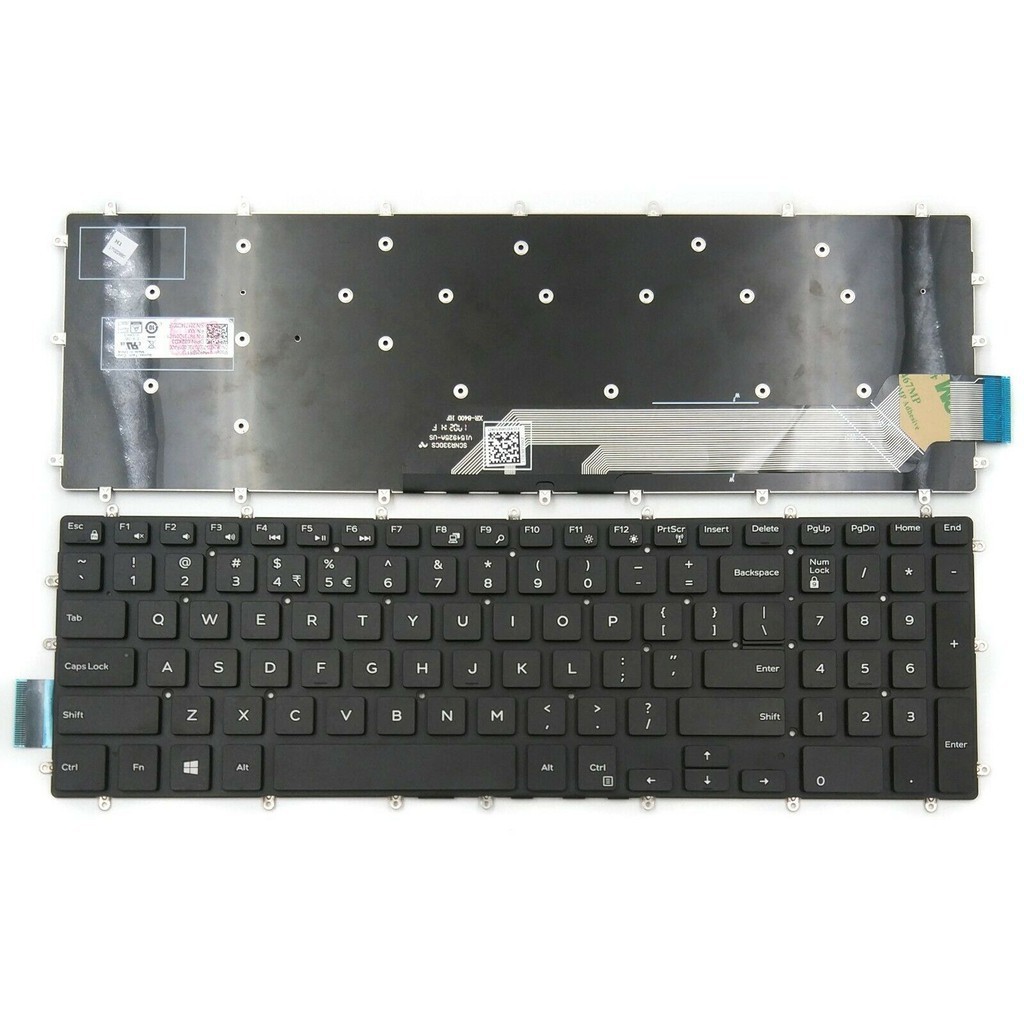 Bàn phím DELL Vostro 5568 7570 7580 Laptop Keyboard White Backlit US - Bàn phím DELL Vostro 5568