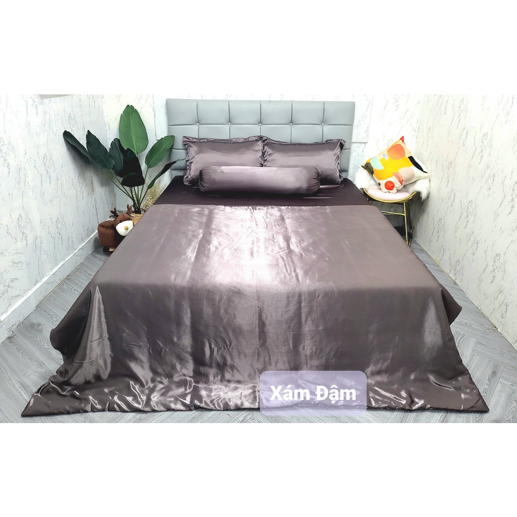 🔥HOT🔥Chăn Ga Phi Lụa Thái Tuấn Cao Cấp Loại 1 Siêu Mát Mịn Đủ Size Nệm, Bộ 4, 5 Món Mền  Chần Bông _Nemtot Bedding