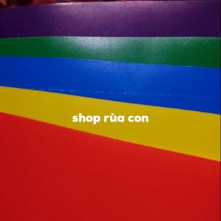 Combo 5 tập giấy màu cắt dán thủ công có đề can