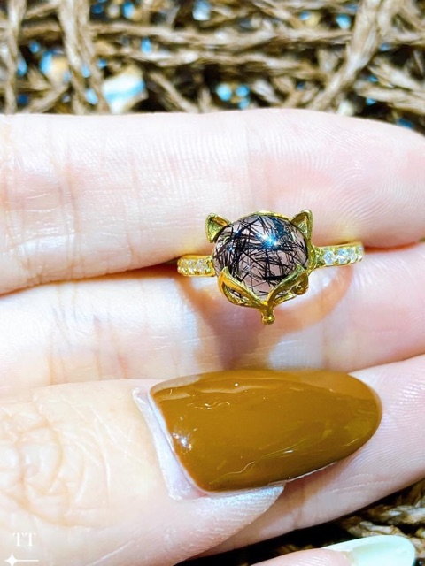 Nhẫn hồ ly tóc đen mẫu mới