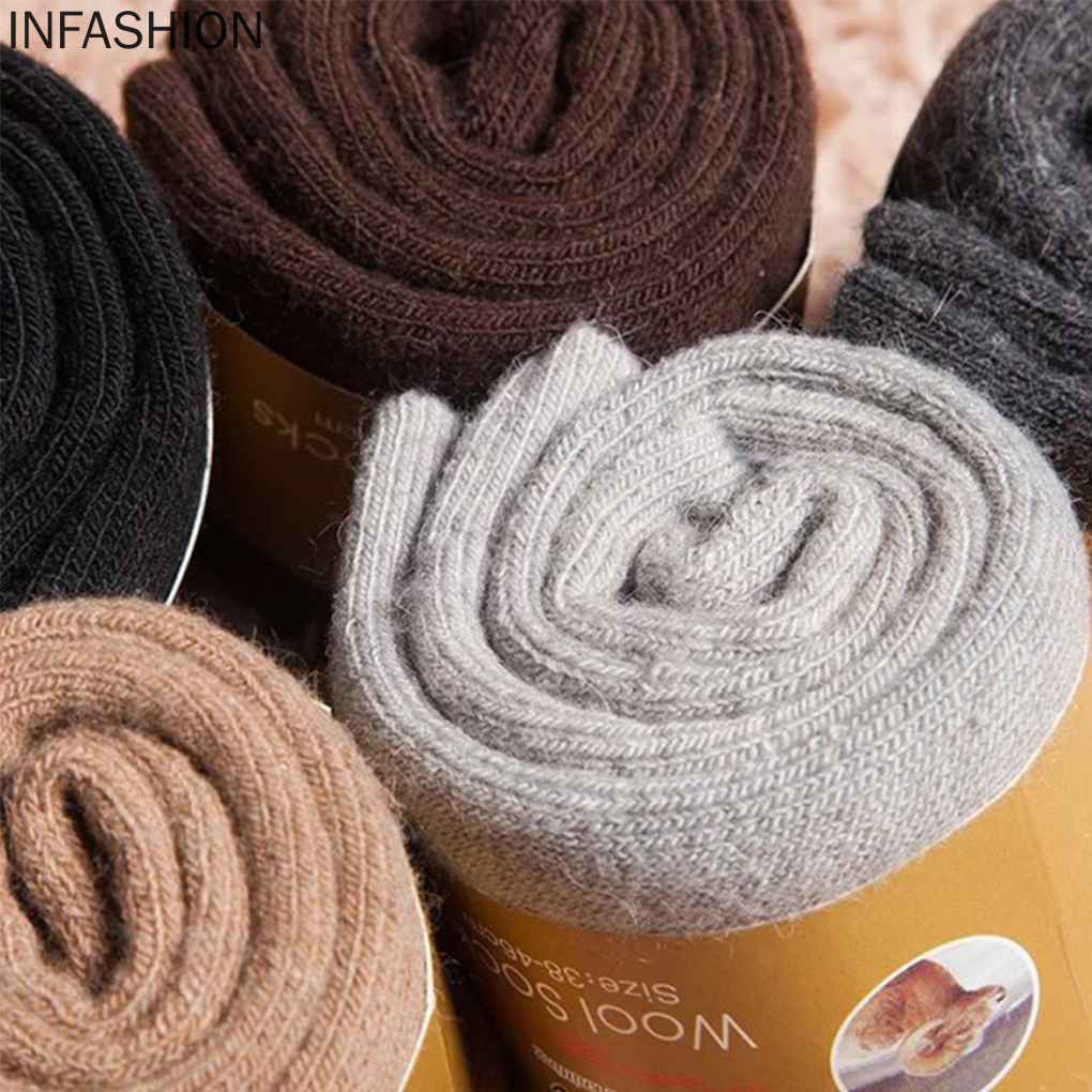 Vớ len cashmere mùa đông dày dặn cho nam chơi thể thao ngoài trời