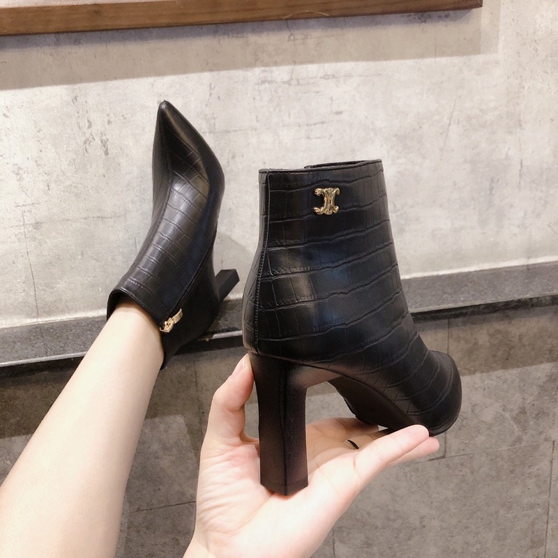 Boot Cao Gót Dior Da Rắn Mũi Nhọn Hàng Chuẩn Loại 1 Fullbox Bill