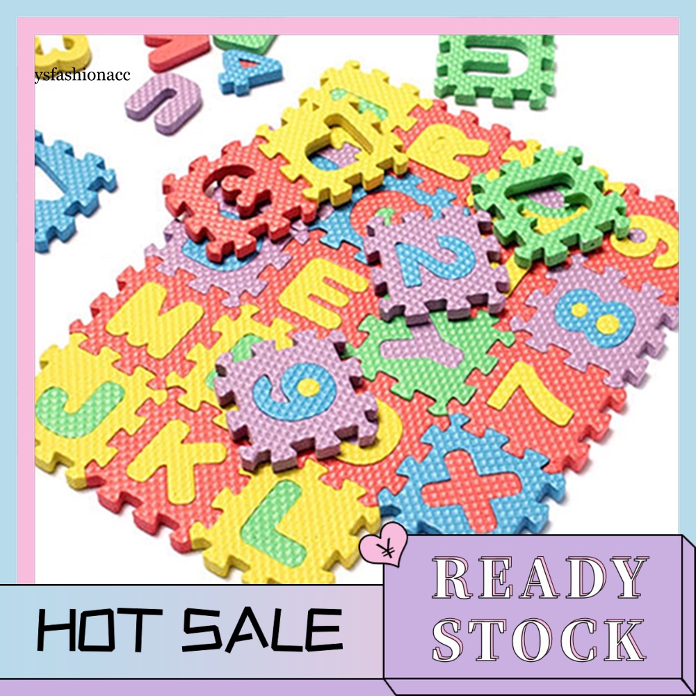 Set 36 miếng xốp ghép hình chữ cái và số cho bé