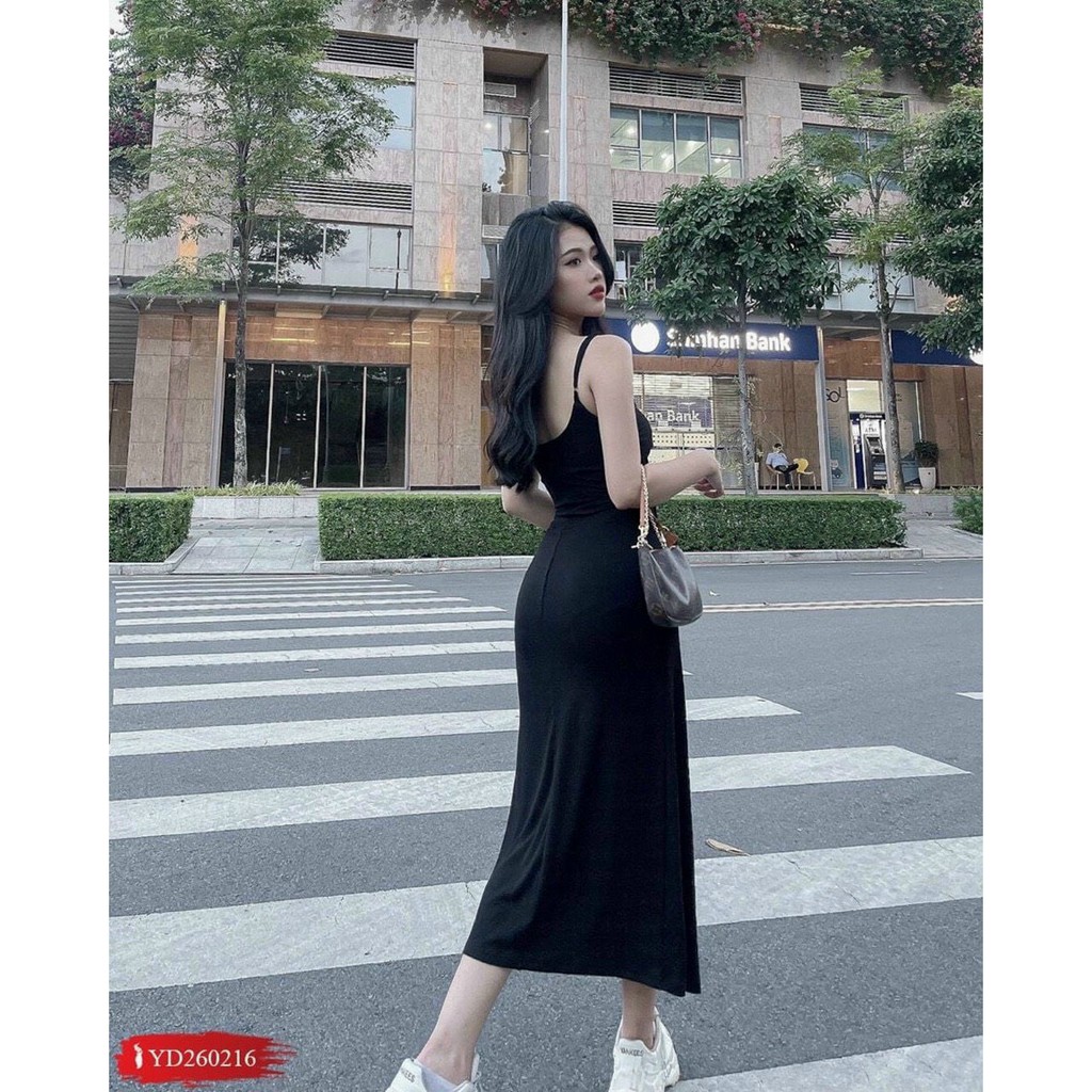 [MẪU MỚI] Đầm Body 2 Dây Xoắn Ngực Có Mút Xẻ Đùi Thun Borip Thích Hợp Mặc Đi Tiệc Đi Làm Đi Chơi | BigBuy360 - bigbuy360.vn