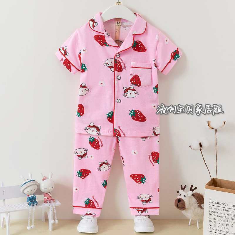 Bộ Pijama Áo Cộc Quần Dài Cho Bé Trai Và Bé Gái size nhí 10-15kg (1-3 tuổi)