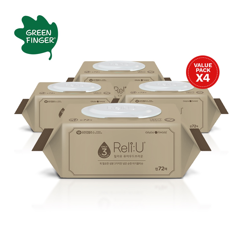 Khăn Ướt Greenfinger ReliU Pure WoodBrown Wipes (305g)