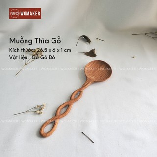 Thìa muỗng gỗ đuôi xoắn decor thủ công handmade phụ kiện trang trí chụp ảnh đồ dùng bếp