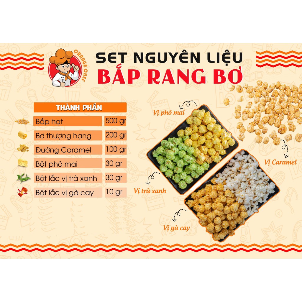 Set COMBO nguyên liệu làm BẮP RANG BƠ nhiều vị