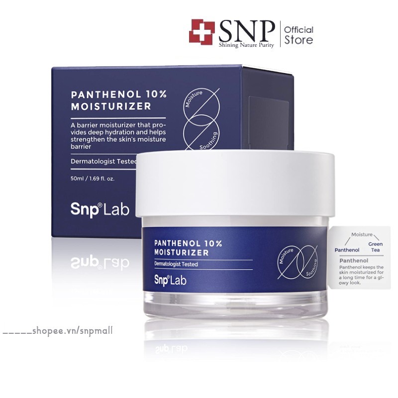 Kem Dưỡng Ẩm Chuyên Sâu SNP LAB Panthenol 10 Moisturizer Cho Da Luôn Ẩm Mịn 50ml