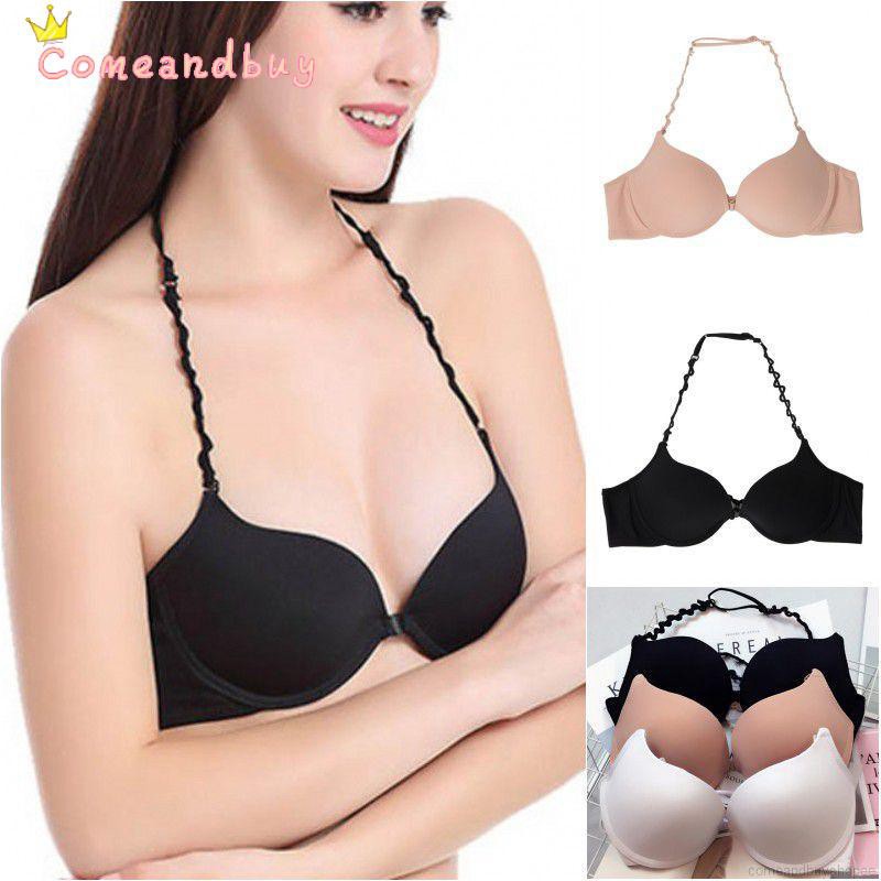 Áo ngực màu trơn có dây đeo cổ