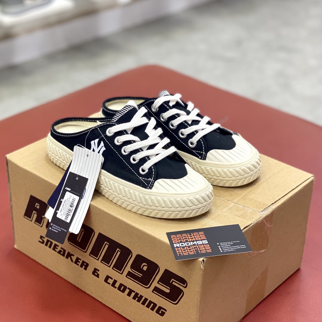 Giày thể thao sneaker ( MLB_10 ) - MLB MULE BLACK ( ĐEN ĐẠP GÓT ) | BigBuy360 - bigbuy360.vn