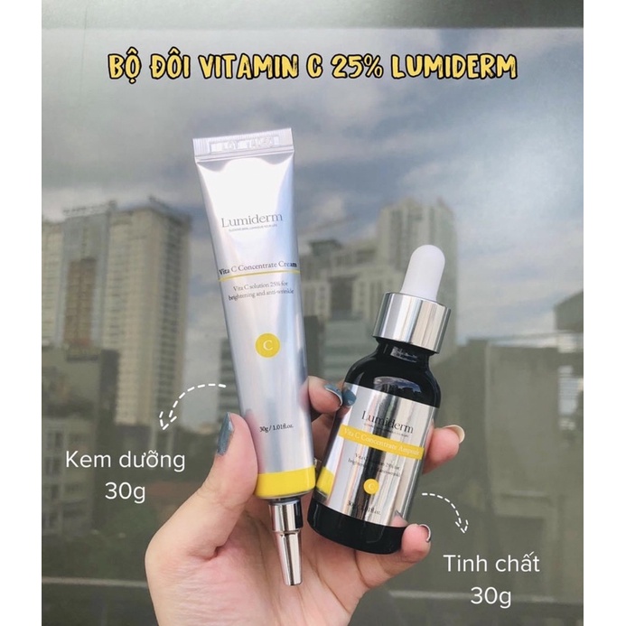 Kem dưỡng Vitamin C 25% Lumiderm dưỡng trắng + tinh chất