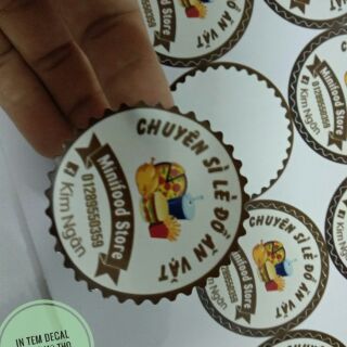 Tem nhãn dán đồ ăn vặt