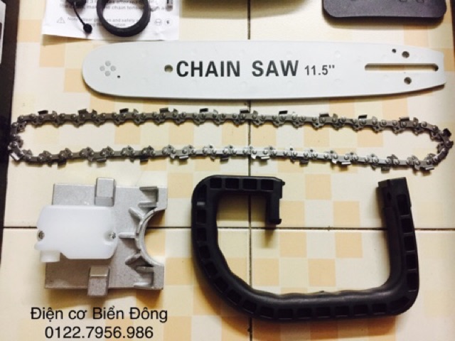 Bộ lam cưa xích hộp đỏ 12 chuyển máy màu thành máy cưa xích