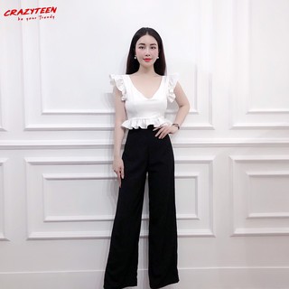 Aó Kiểu Croptop Tay Cánh Tiên CRAZYTEEN (AC0063 )
