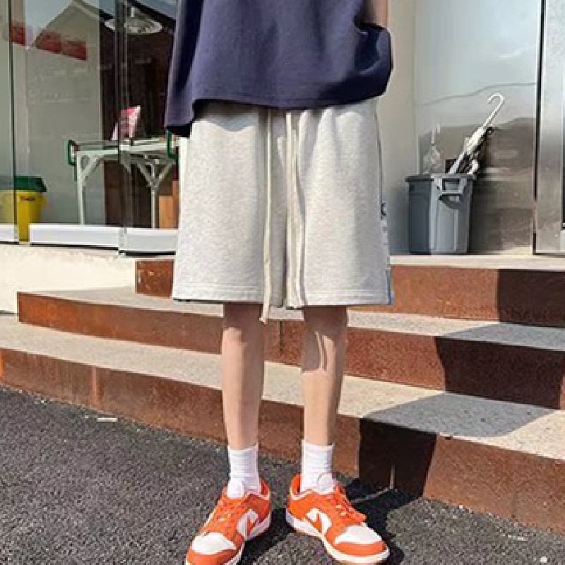 Quần Short Lưng Thun Ống Rộng Phối Sọc Bên Hông Phong Cách Hip Hop Đường Phố Nhật Bản Cỡ M-3XL Cho Nam