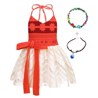 Christmas princess cosplay romantic ocean Moana baby dress Moana baby costume photo shoot